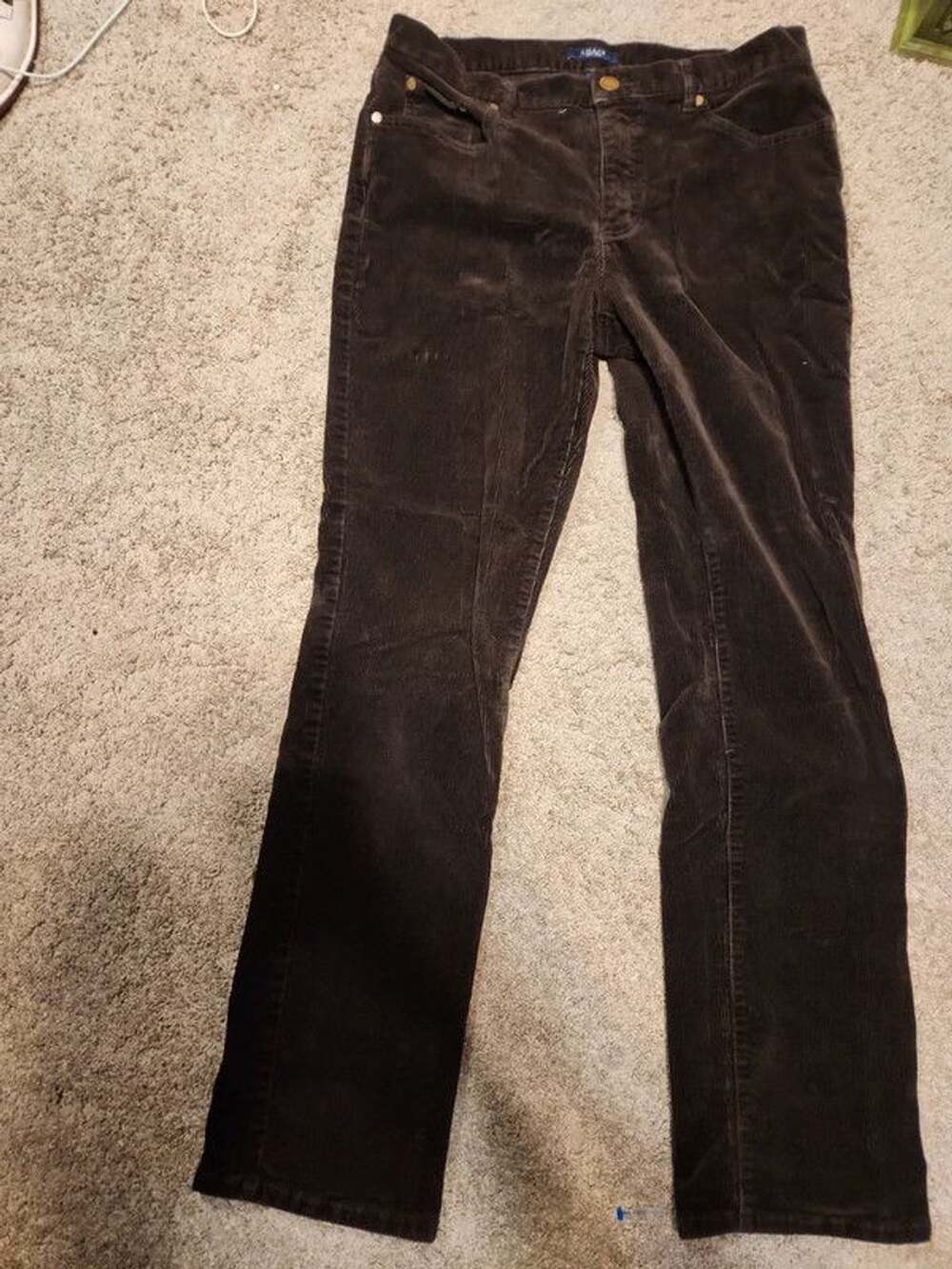 y2k Chaps Women's Chocolate Brown Slim Straight Corduroy Pants - Size 8